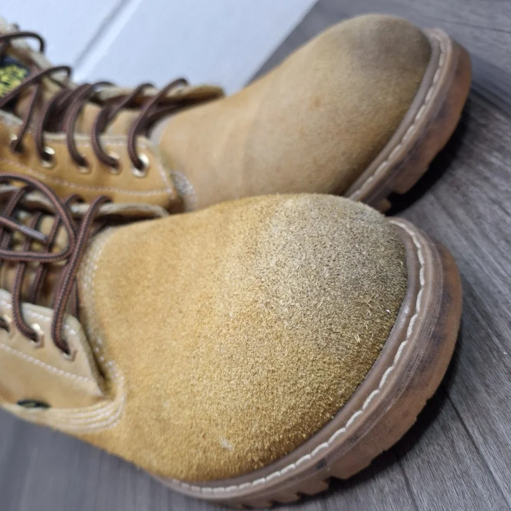 Old Mill Men's Size 11 Waterproof Work Boots Tan Suede Leather Lace‎ Up SG015